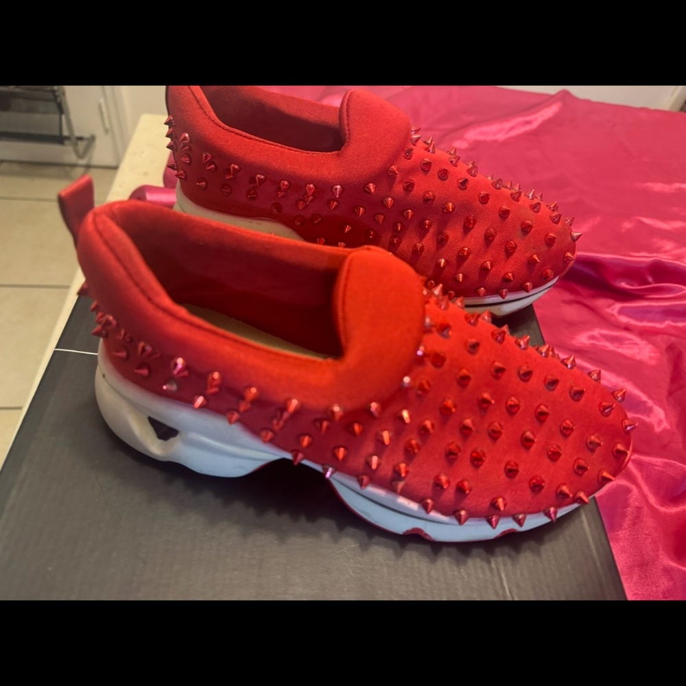 Red Sneakers With Spikes
